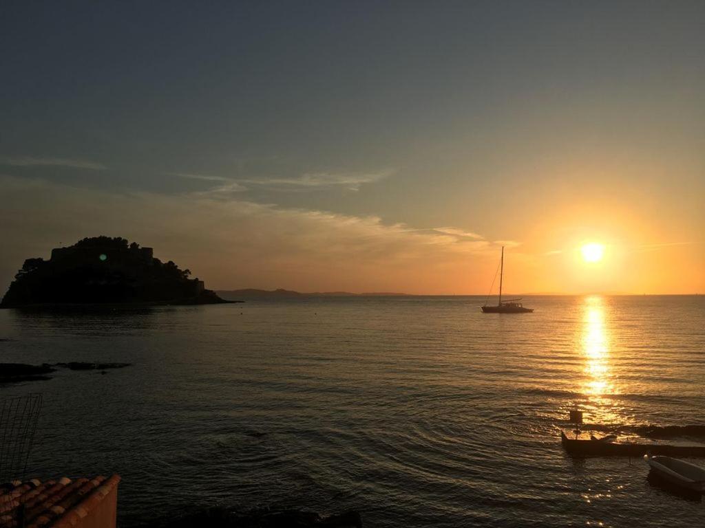 Badine Beach 5P Plage Piscine Balneo Clim Jardin Exotique Hyeres Exterior photo